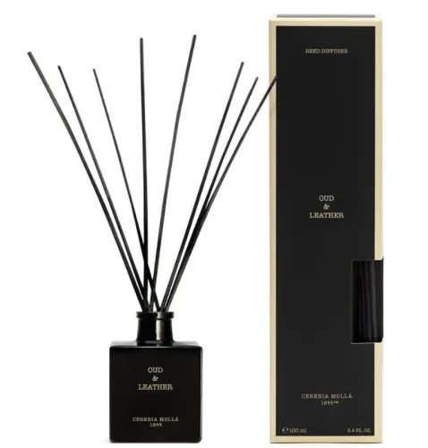 Cereria Mollá Diffuser mit Duftstäbchen Oud & Leather (100ml)