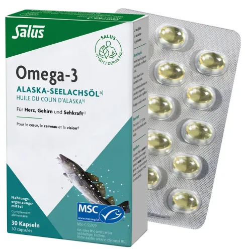 Salus Omega-3 Kompakt Seelachsöl Kapseln (30 Stk)