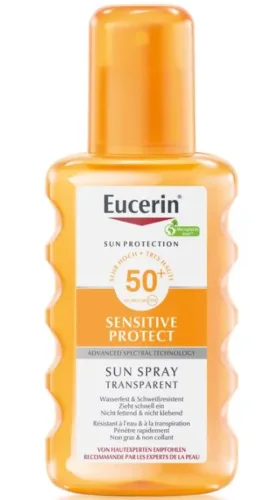 Eucerin Sun Body Spray Sensitive Protect Transparent LSF 50+ (200ml)