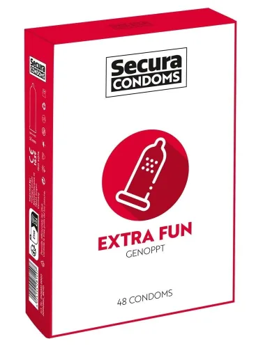 Secura Extra Fun  Kondome, genoppt (48 Stk)