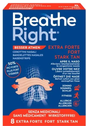Breathe Right Nasenpflaster, extrastark, hautfarben (8 Stk)