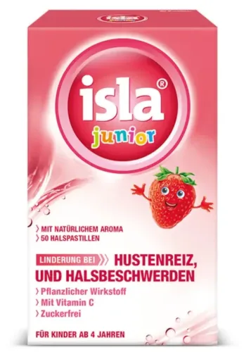 Isla Junior Erdbeere Halspastillen (50 Stk)