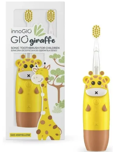 undefined, Elektrische Zahnbürste "innoGIO Sonic Giraffe Gelb"