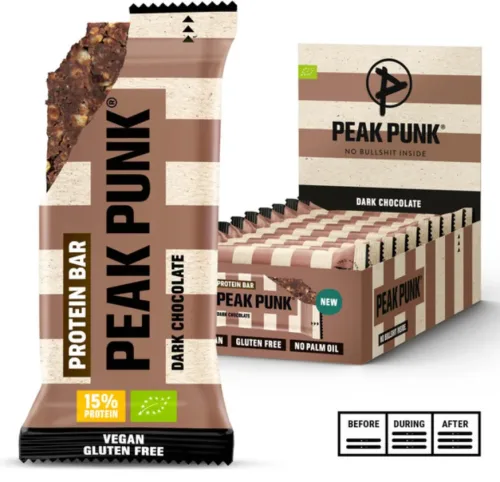 PEAK PUNK Bio Protein Bar Dark Chocolate (12x55g)