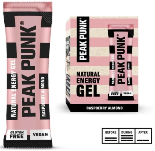 PEAK PUNK Natural Energy Gel Raspberry Almond (12x25g)