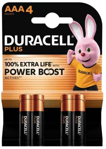 DURACELL, Duracell Plus Power Boost Micro (AAA)-Batterie Alkali-Mangan 1.5 V 4 St.