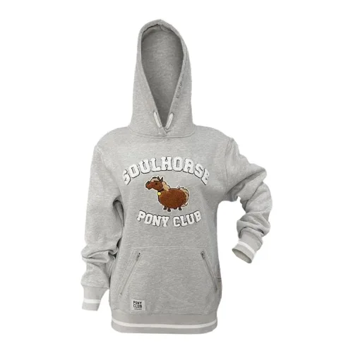 Soulhorse, Soulhorse Hoodie "Pony Club" - Heather Grey -  Farbe: Heather Grey, Grösse: XS