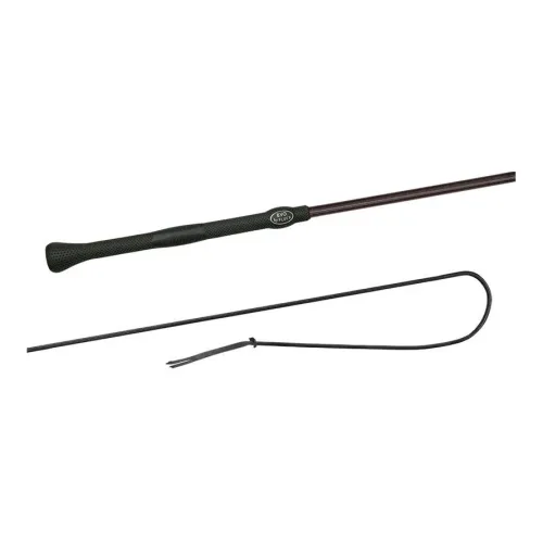 Fleck, Fleck Touchiergerte/ Nylongespinst mit EVO-Griff und 15cm Schlag - Schwarz -  Farbe: Schwarz, Länge Peitschen und Gerten: 140