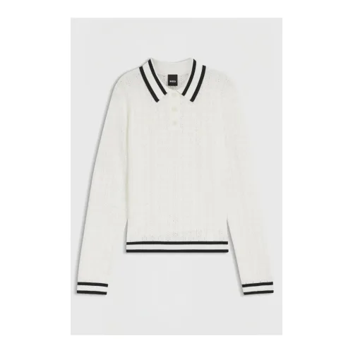 BOSS Equestrian, BOSS Equestrian Strick Polo Pam Ajor Damen - Soft Cream -  Grösse: M