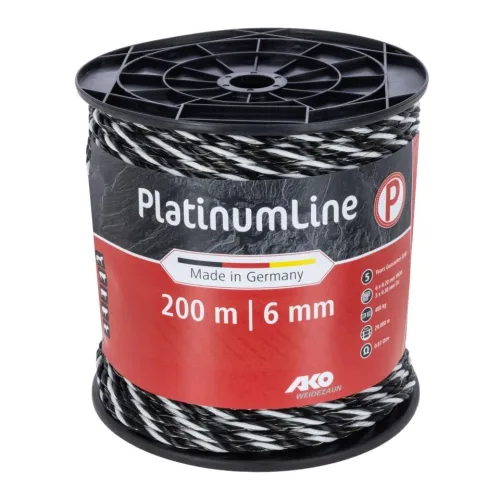 AKO, AKO PlatinumLine Weidezaunseil - Schwarz-Weiss -