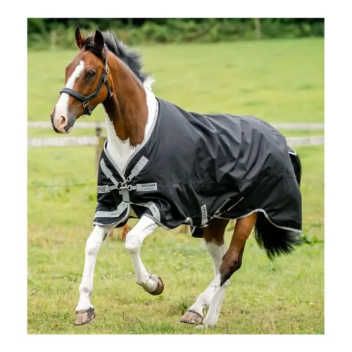Horseware, Horseware Weidedecke Amigo 1200D Turnout 50g - Black/Titanium Grey & Silver -  Farbe: Black/Titanium Grey & Silver, Grösse Pferdedecke: 125 cm