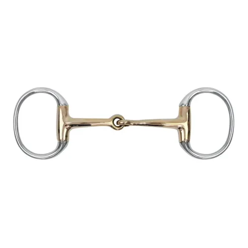 Waldhausen, Waldhausen Olivenkopfgebiss Cupris einfach gebrochen - Silber/Gold -  Länge: 13,5 cm