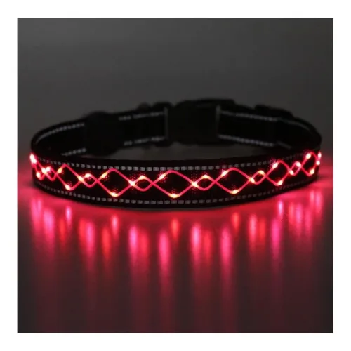 Animal Light, Animal Light Leucht-Hundehalsband "Beauty" - Pink -  Grösse: L, Farbe: Pink