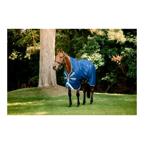 Horseware, Horseware Weidedecke Amigo Bravo 12 Wug med 400g - Navy/Titanium Grey & Silver -  Grösse Pferdedecken: 155 cm