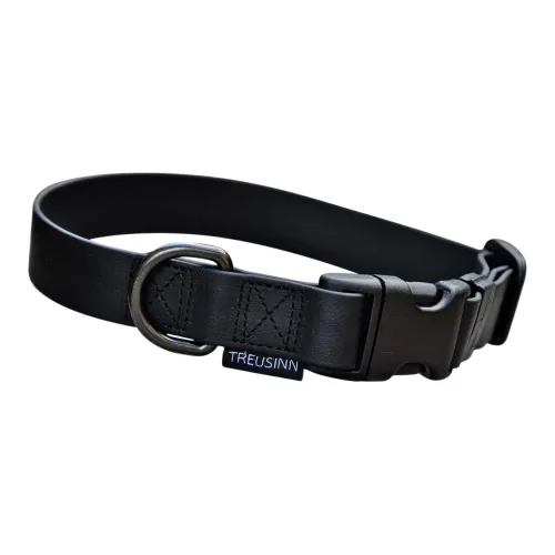 Treusinn., Treusinn. Hundehalsband verstellbar Biothane STAY - schwarz Groessen: 16 mm / S, 20-30 cm