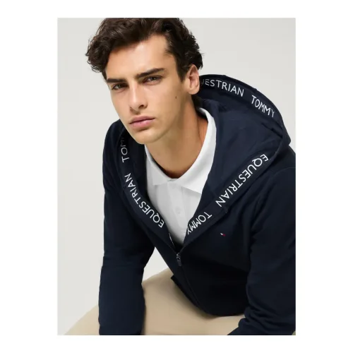 Tommy Hilfiger Equestrian, Tommy Hilfiger Equestrian Hoodie Ventura Zipup Herren - Desert Sky -  Grösse: M