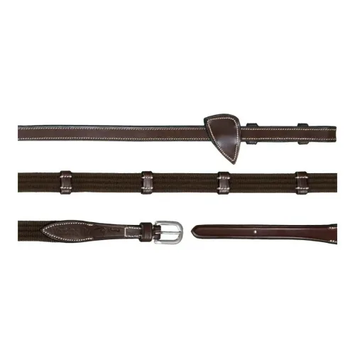 Dyon, Dy'on Gurtzügel mit 9 Lederschlaufen Working Collection - braun Farbe: Braun, Grösse Zaum: Cob