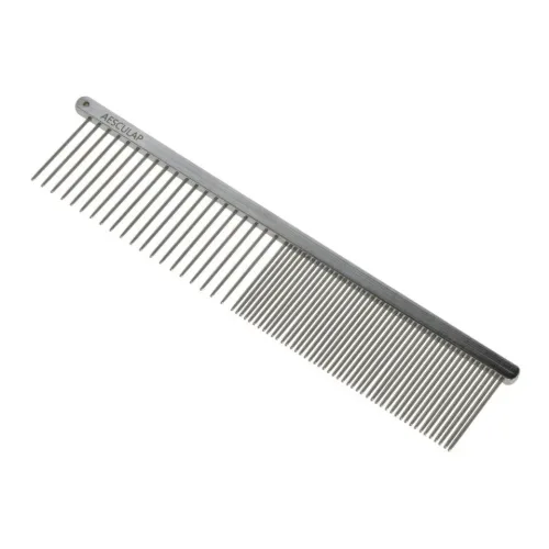 Kerbl Pet, Kerbl Pet Fellkamm mit Edelstahlgriff - grau Breite Länge: 40 x 190 mm
