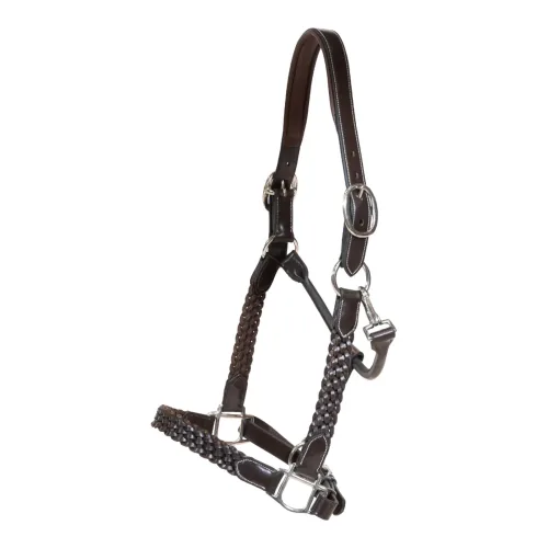 Dyon, Dy'on Halfter Plaited - Braun -  Farbe: Braun, Grösse Zaum: Pony