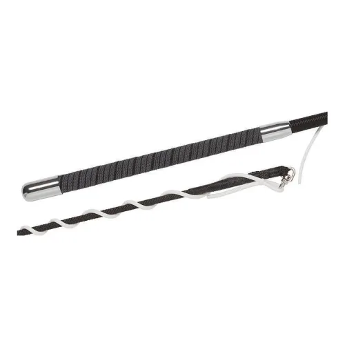 Fleck, Fleck Longierpeitsche/ Nylongespinst mit Wickelgriff und Silikonschlag - Schwarz -