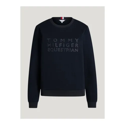 Tommy Hilfiger Equestrian, Tommy Hilfiger Equestrian Strass-Sweatshirt Belair Damen - Desert Sky -  Grösse: XS, Farbe: Desert Sky