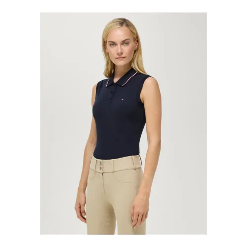 Tommy Hilfiger Equestrian, Tommy Hilfiger Equestrian Poloshirt Cordova sleeveless Damen - Desert Sky -  Grösse: XL