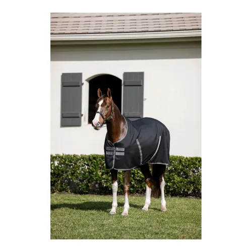Horseware, Horseware Stalldecke Rambo - Black/Thunderstorm Grey & Silver -  Farbe: Black/Thunderstorm Grey & Silver, Grösse Pferdedecke: 125 cm