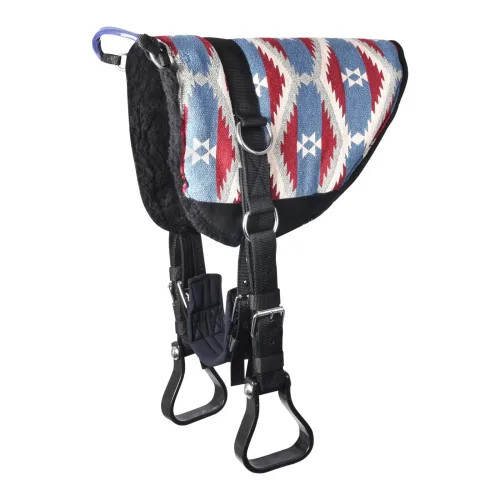 Waldhausen, Waldhausen Bare-Back-Pad Reitkissen - blau/rot Farbe: Blau/Rot, Grösse Pferd: Shetty
