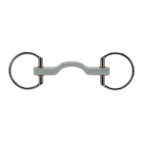 Beris Gebisse, Beris Gebisse Olivenkopfgebiss mit Zungenbogenstange soft - Grau/Silber -  Gebisslängegrösse: 14.0 cm