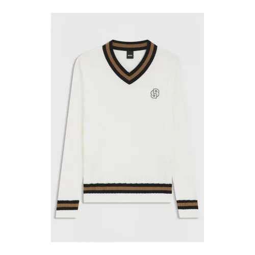 BOSS Equestrian, BOSS Equestrian Strickpullover Jan  Cable Herren - Soft Cream -  Grösse: L