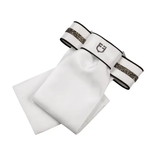 Equestro, Equestro Plastron Impero - Weiss/Schwarz -  Grösse: One Size, Farbe: Weiss/Schwarz