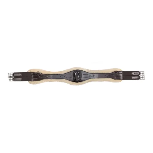 Waldhausen, Waldhausen Ledersattelgurt mit ECO Wool - Braun -  Farbe: Braun, Länge: 130 cm