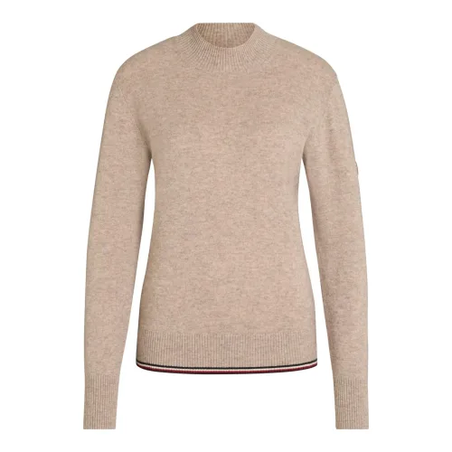 Tommy Hilfiger Equestrian, Tommy Hilfiger Equestrian Kaschmir Pullover Ellery Damen - Taupe -  Farbe: Taupe, Grösse: L