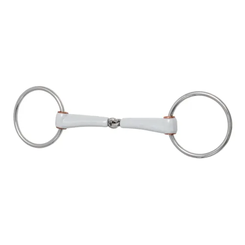 Beris Gebisse, Beris Gebisse Wassertrense, einfach gebrochen, Ring 7,5cm - Weiss/Silber -  Grösse: 13,5 cm