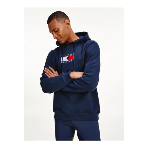 Tommy Hilfiger Equestrian, Tommy Hilfiger Equestrian Hoody TH Equestrian Statement Herren - Desert Sky -  Grösse Bekleidung Herren: XXL