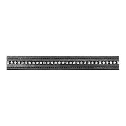 Waldhausen, Waldhausen Gurtzügel mit Strasskette - schwarz/weiss Grösse Zaum: WB