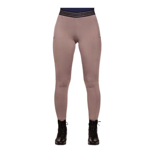 QHP, QHP Reitleggings Benthe Kniegrip Damen - Beige -  Grösse Bekleidung Damen: 38