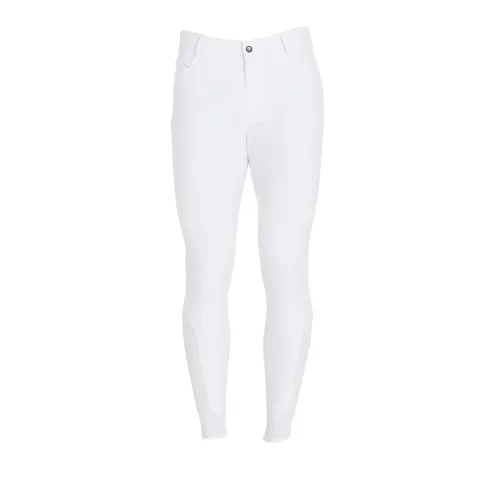 Equestro, Equestro Reithose Caspar Kniebesatz Herren - Weiss -  Kleidergrösse Herren DE/IT: DE: 48 / IT: 54, Farbe: Weiss