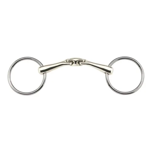 Sprenger, Sprenger Ausbildungstrense KK ULTRA Sensogan doppelt gebrochen - 16mm - Silber/Gold -  Gebisslängegrösse: 12.5 cm