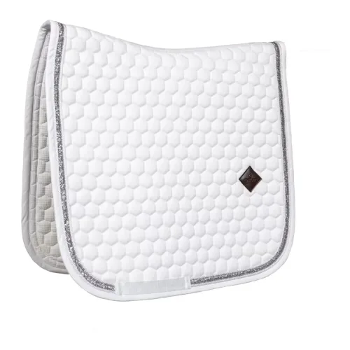Kentucky, Kentucky Schabracke glitzer band Dressur - Weiss/Silber -  Grösse: One Size, Farbe: Weiss/Silber