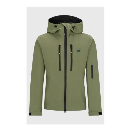 BOSS Equestrian, BOSS Equestrian Regenjacke Neil Herren - Olivine -  Grösse Bekleidung Herren: XXL