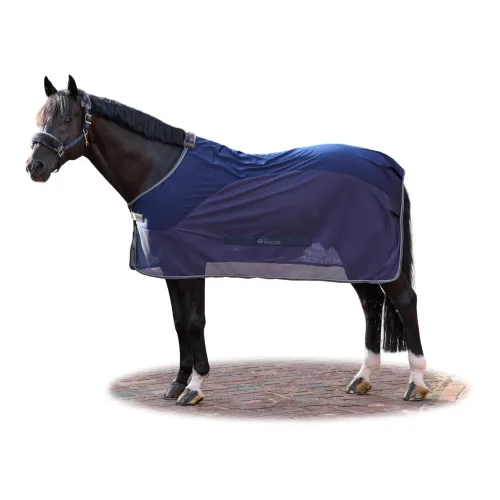 Bucas, Bucas Coolerdecke Competition Show-Line - Navy/Grey -  Grösse Pferdedecken: 145 cm