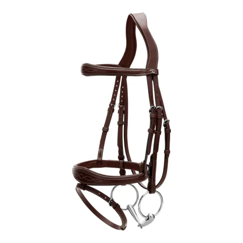 Dyon, Dy'on Anatomische Trense mit kombiniertem Reithalfter US - Brown -  Farbe: Brown, Grösse: Cob