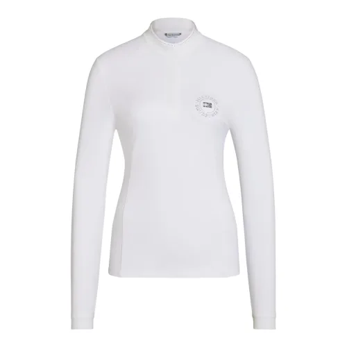 Tommy Hilfiger Equestrian, Tommy Hilfiger Equestrian Turniershirt Taylor Langarm Strass Damen - Weiss -  Farbe: Weiss, Grösse: S