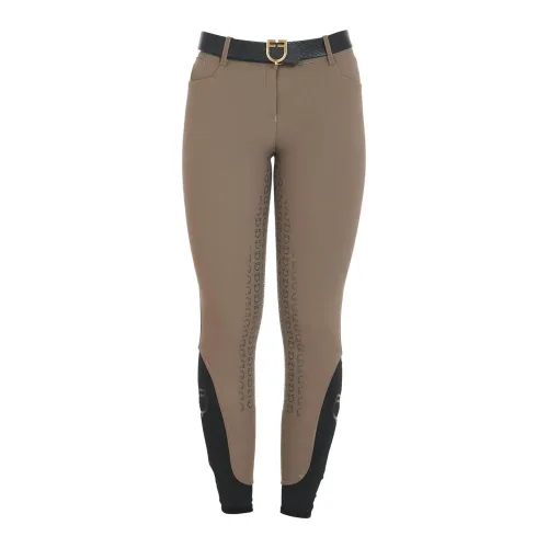Equestro, Equestro Reithose Highwaist Vollbesatz Damen - Walnuss -  Farbe: Walnuss, Kleidergrösse Damen DE/IT: DE: 38 / IT: 44