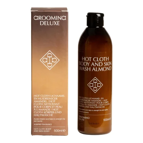 Grooming Deluxe, Grooming Deluxe Hot Cloth Body & Skin Wash – Mandel - Naturel -
