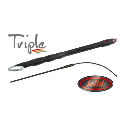 Fleck, Fleck Dressurgerte Triple Solid/ Nylongespinst fest mit TripleBalance-Griff - Schwarz -