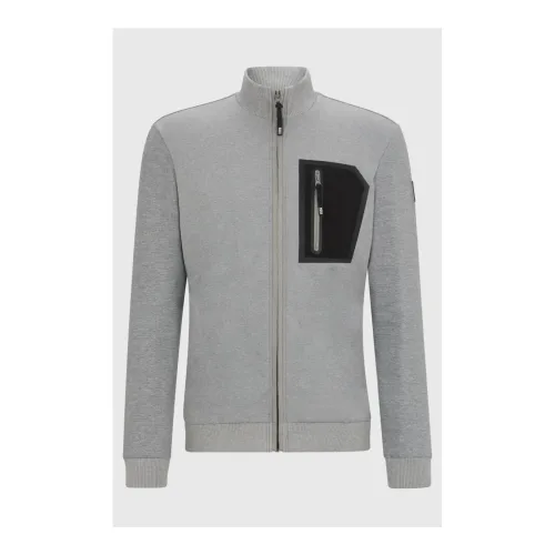 BOSS Equestrian, BOSS Equestrian Jacke Function Sammy Herren - Light Grey -  Farbe: Light Grey, Grösse Bekleidung Herren: L