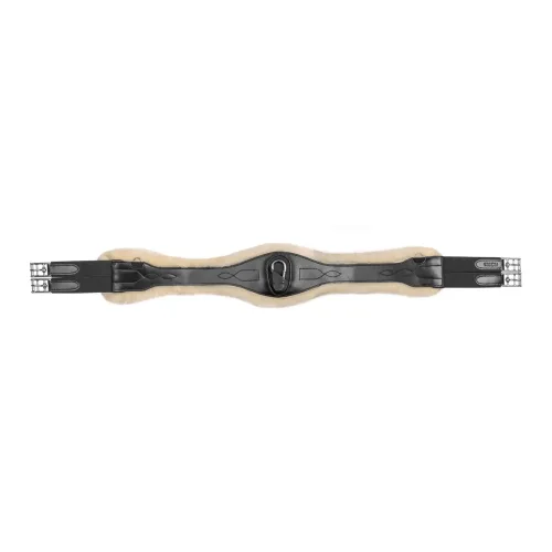 Waldhausen, Waldhausen Ledersattelgurt mit ECO Wool - Schwarz -  Farbe: Schwarz, Länge: 120 cm