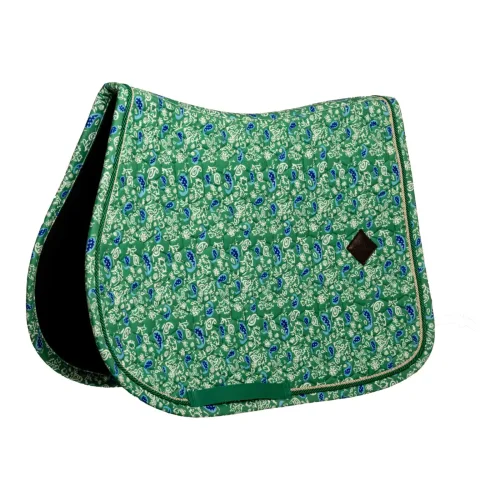 Kentucky, Kentucky Samtstoff Schabracke mit Prints - Green/Navy -  Farbe: Green/Navy, Grösse: VS
